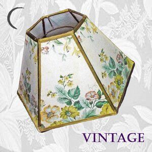 Floral Lampshade EASY Sits on Lightbulb! Vintage ANY Lamp Light Shade